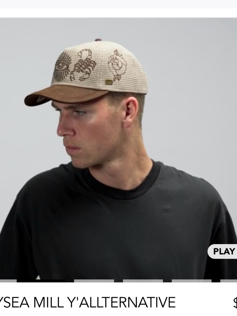 Melin Brand Tan & Brown Eye Embroidered Trucker Hat - Picture 6 of 6